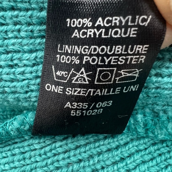 THE NORTH FACE UNISEX ACRYLIC TEAL WINTER HAT ONE SIZE FITS ALL - Picture 4 of 10